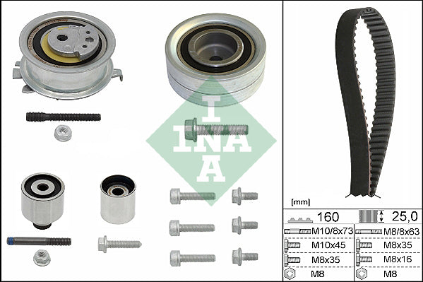 Timing Belt Kit Vw Amarok,Caddy,Crafter,Kombi,Tiguan 2.0Tdi (530055010 Ina)