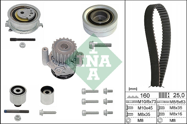 Timing Belt Kit Vw Amarok,Caddy,Crafter,Kombi,Tiguan 2.0Tdi (530055032 Ina)