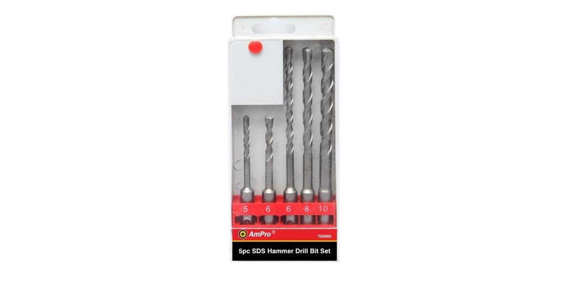 5Pc Sds Hammer Drillbit Set AMPRO T50860 tools at Modern Auto Parts!