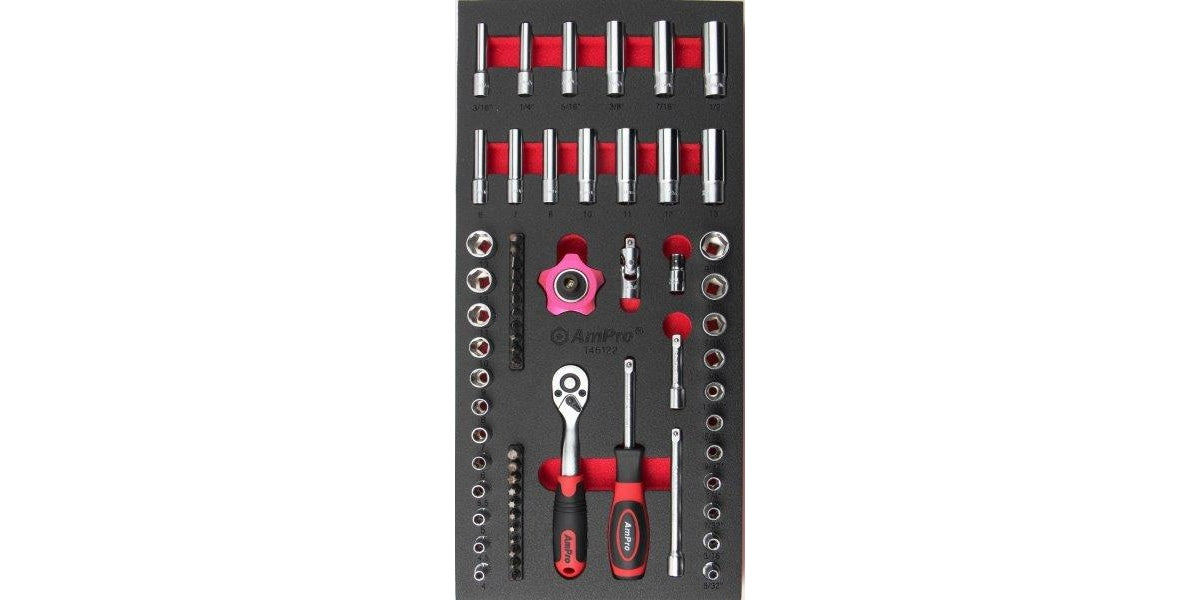 65Pc 1/4 Dr. Socket Set Ft AMPRO T45122 tools at Modern Auto Parts!