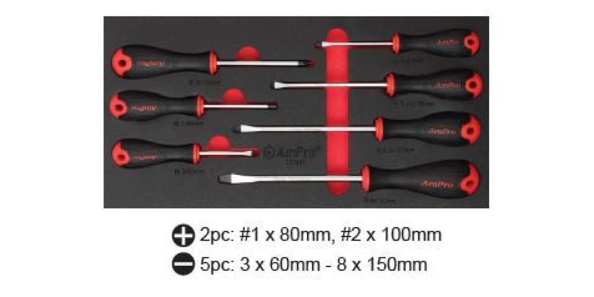 7Pc Xtro-Soft Pro Screwdriver Set Ft AMPRO T32991 tools at Modern Auto Parts!