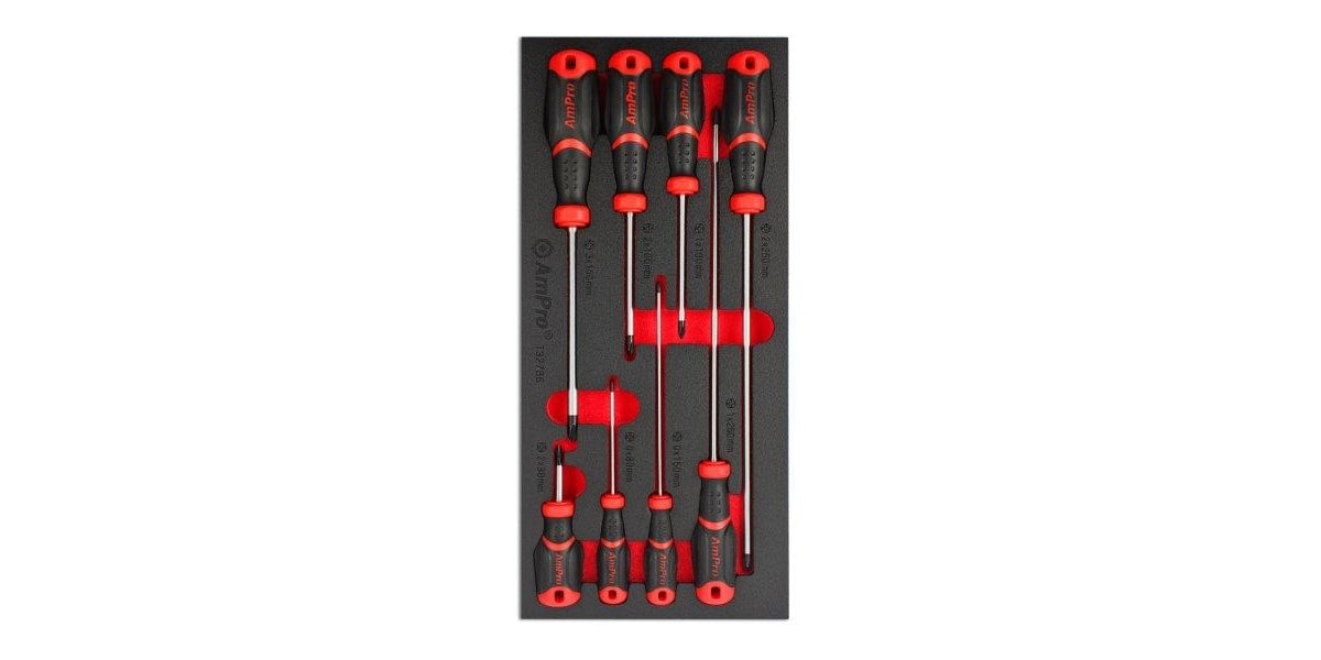 8Pc Power Grip Screwdriver Set (Phillips) Ft AMPRO T32785 tools at Modern Auto Parts!