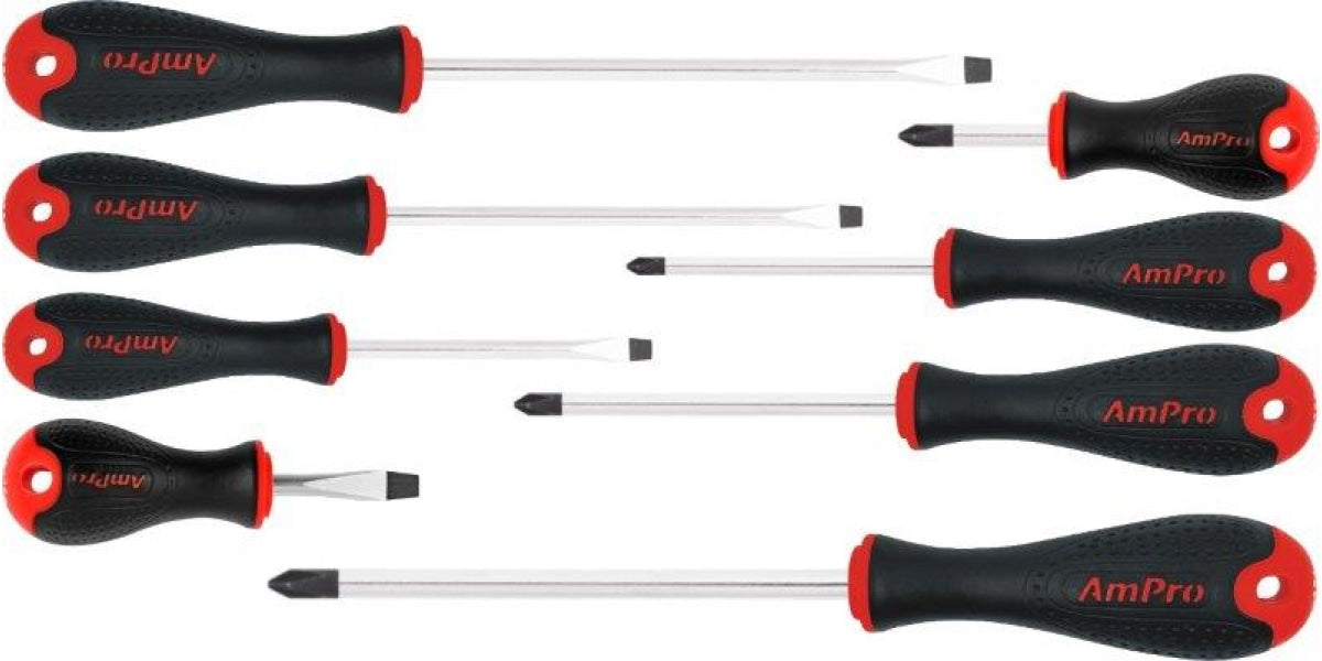 8Pc Xtro Soft Pro Screwdriver Set (Ph&Slot) AMPRO T32992 tools at Modern Auto Parts!