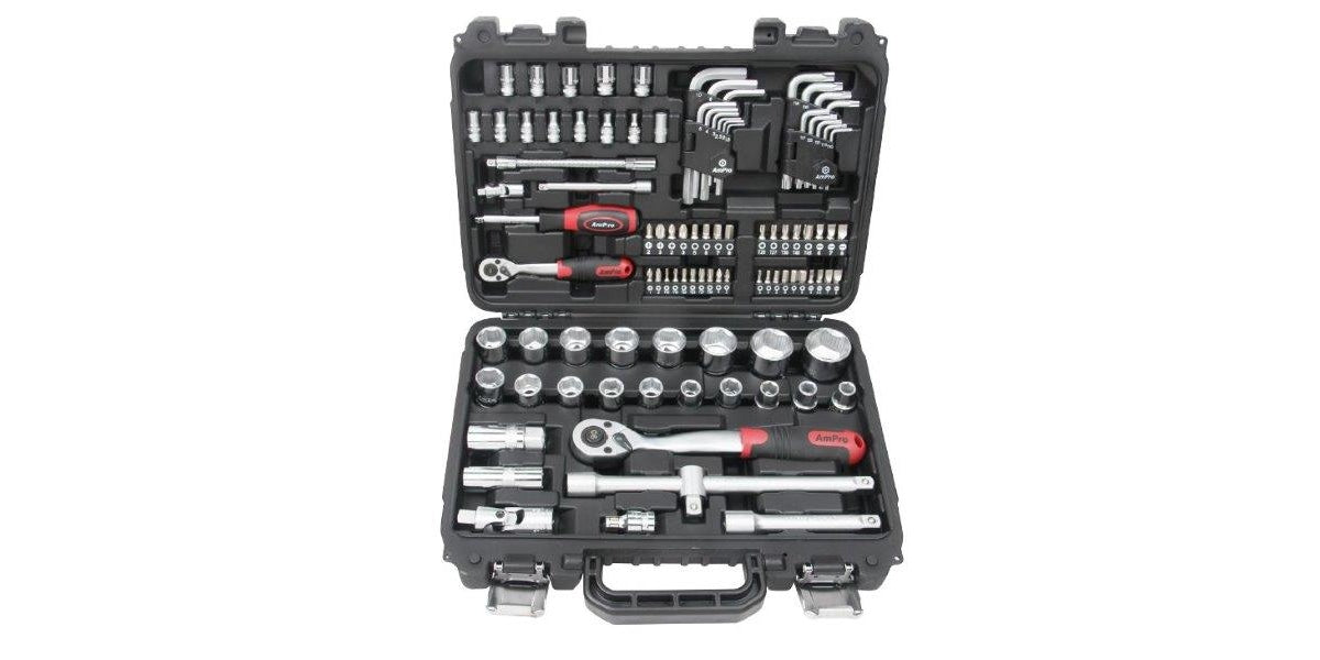 98Pc 1/4 & 1/2 Dr Bolt-Fit Socket Set AMPRO T52720 tools at Modern Auto Parts!