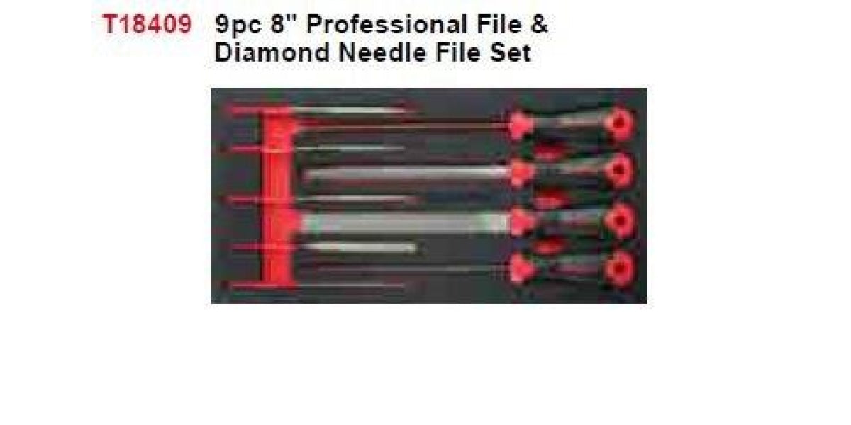 9Pc 8 File & Diamon D Needle Set Ft Ampro T18409 Hardware > Tools