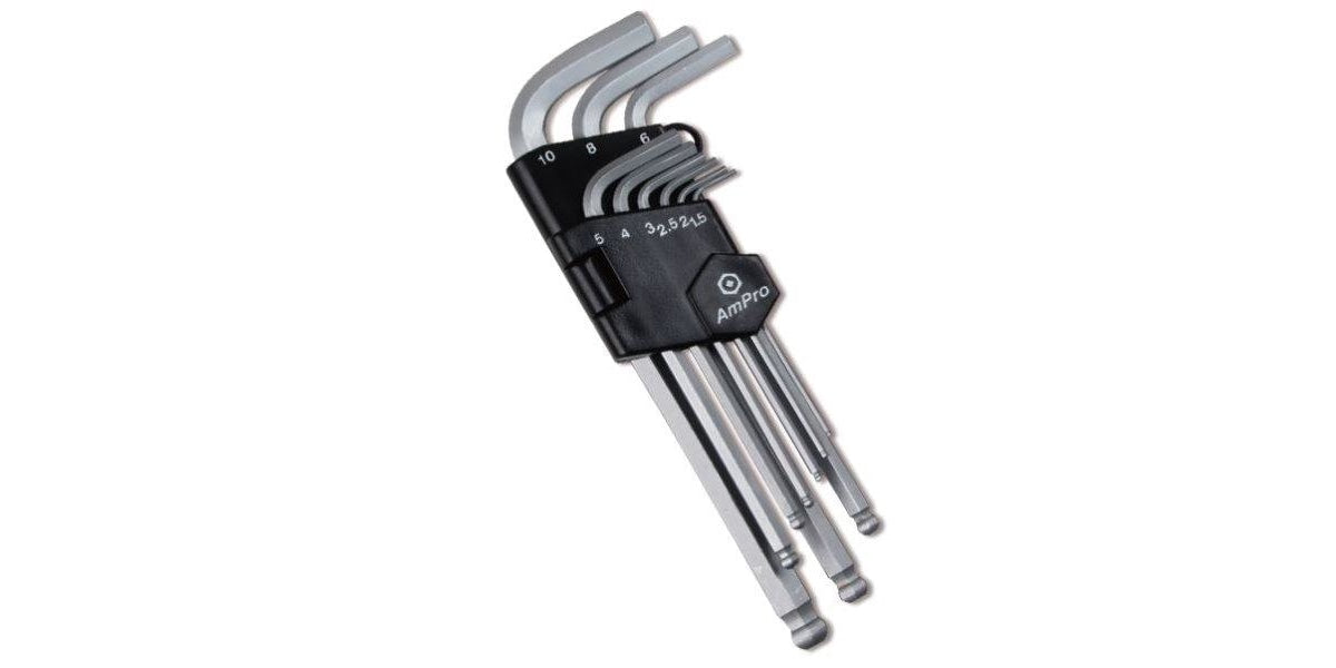 9Pc Long Ball Point Wrench Set (15-10Mm) AMPRO T22933 tools at Modern Auto Parts!