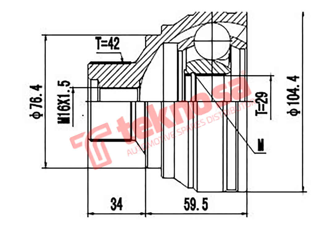 Ad3005 Outer Cv Joint Audi A4 B9 2015- A5 2009- A6 C7 2010-