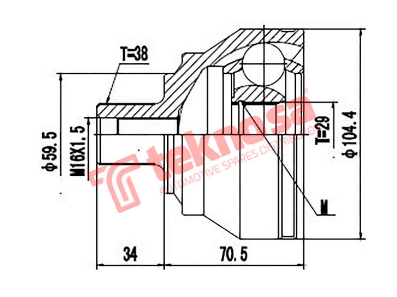 Outer Cv Joint Audi A6 C6 2.7Tdi 2004- Rs6 Quattro 2008- Ad3009