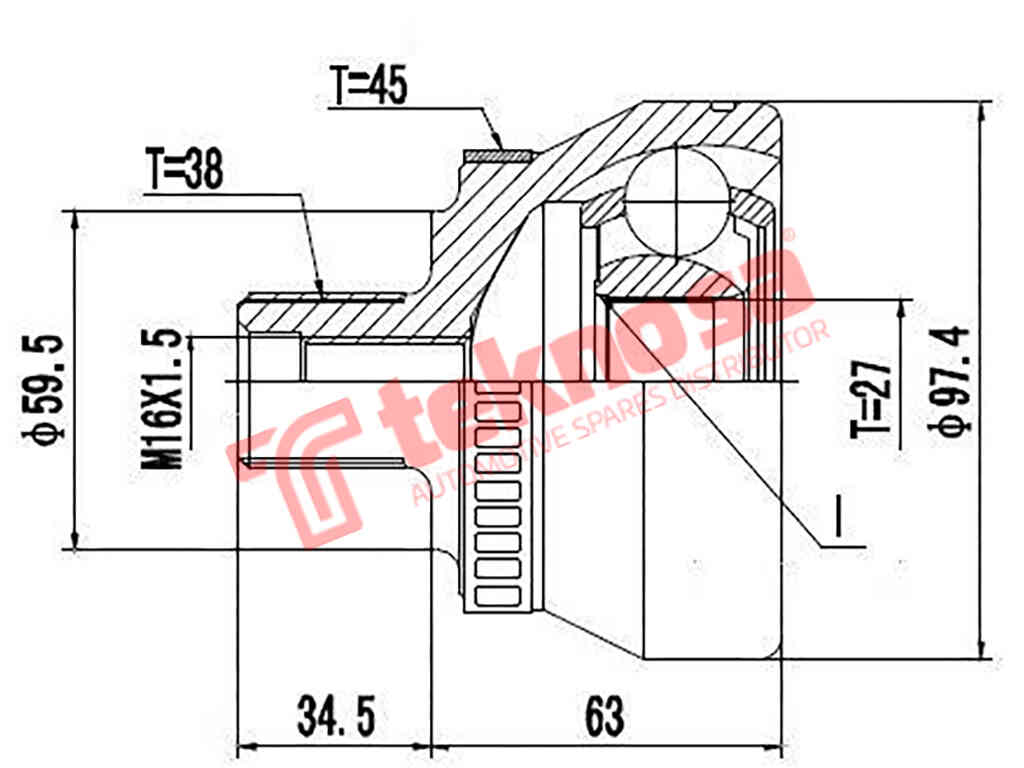 Ad5710F2A Outer Cv Joint Audi 500 2.2T A4 2.4 3.0V A6 2.4 A8 3.0T