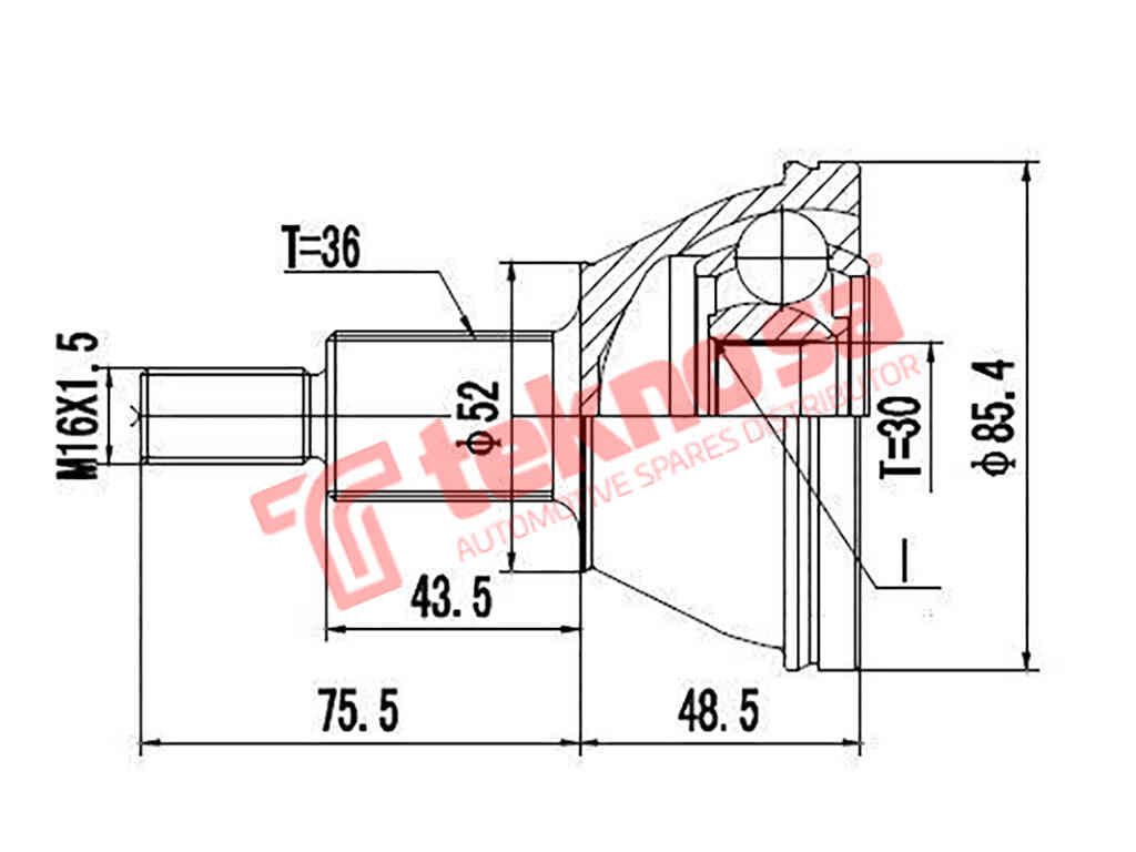 Ad5714 Outer Cv Joint Vw Polo 1.4Tdi 1.6I Polo Classic 1.4I 1.6I