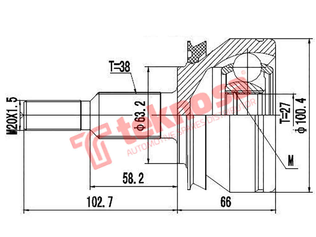 Ad5733 Outer Cv Joint Vw Kombi T5 1.9Tdi 2.0Tdi Transporter