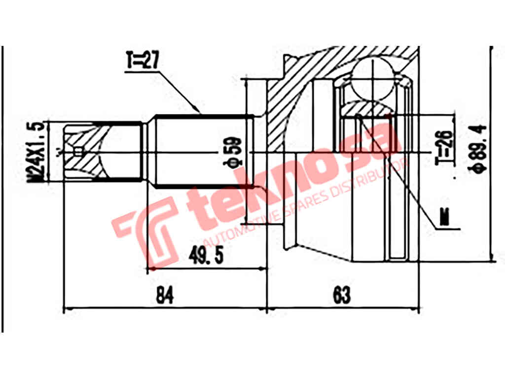 Af3002 Outer Cv Joint Renault Megane 2 1.9Dci 2.0I Scenic 2 Sceni