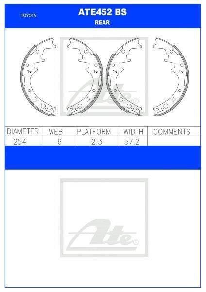 ATE brake shoes offer superior stopping power, made from top of the range materials.
