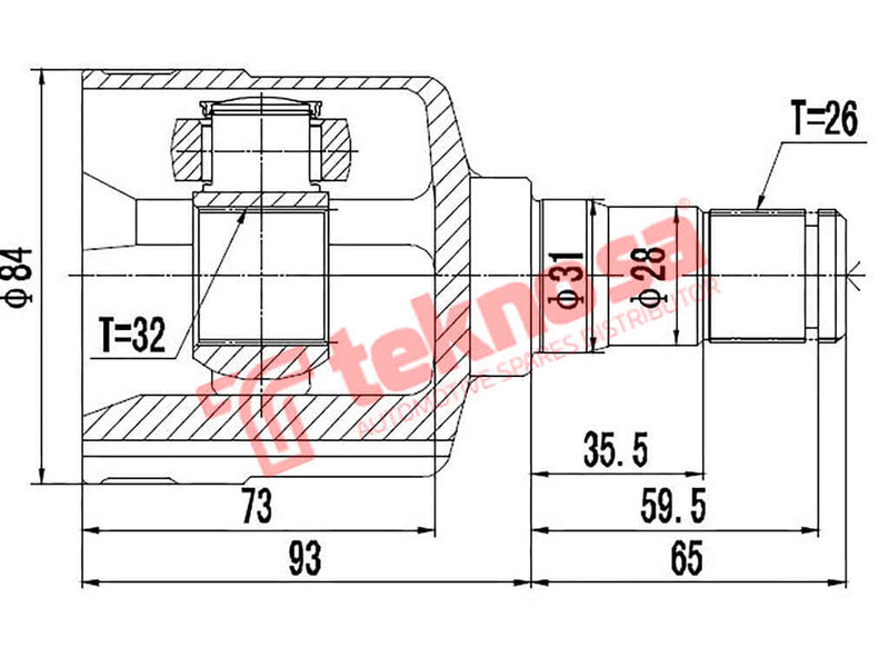 Inner Cv Joint Mini Cooper 1.6 1.6S 2001-2006 Clubman 1.6 2007- A