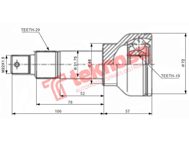 Outer Cv Joint Leyland Mini 1100 Clubman Austin Apache 1963- Au59