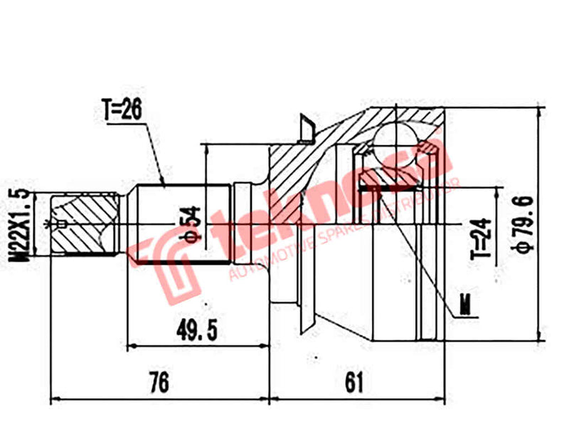Outer Cv Joint Mini Cooper 2006-2015 1.6 1.6S N12,N14,N16,N18 Bm3