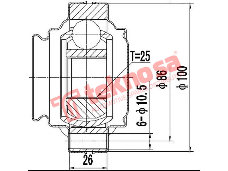 Inner Cv Joint Bmw X5 E53 2000-2006 3.0I M54 4.4I N62 4.6Is M62 B