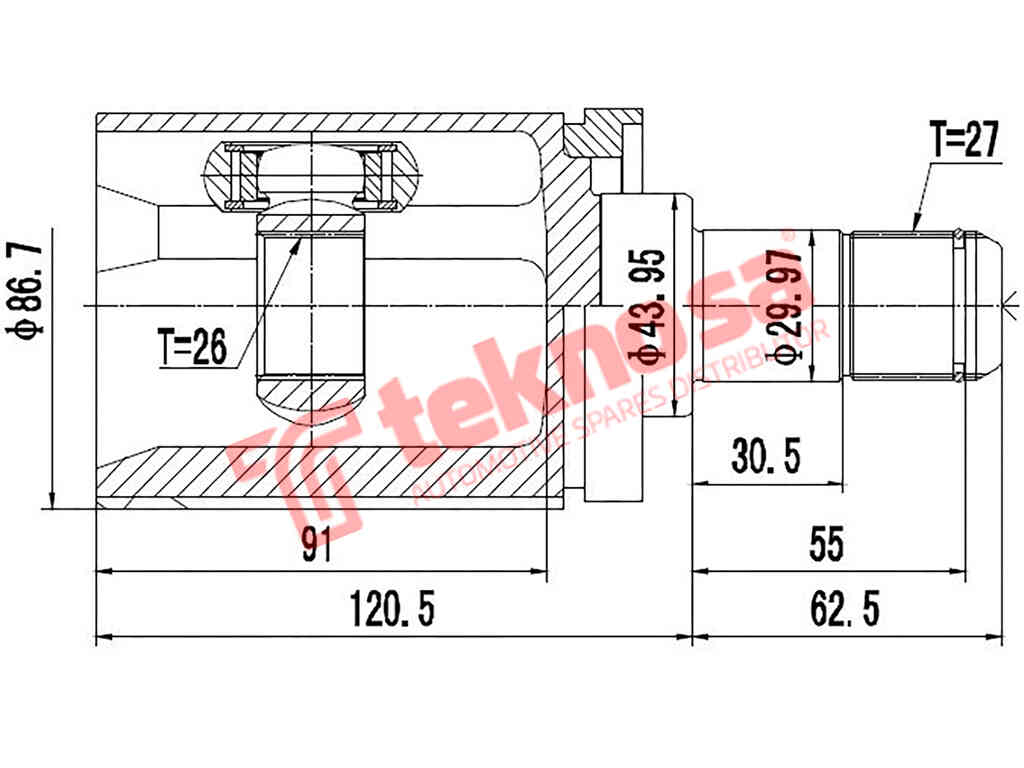 Inner Cv Joint Bmw X5 E53 2000-2006 E70 2008-2013 F15 2013-2018 X