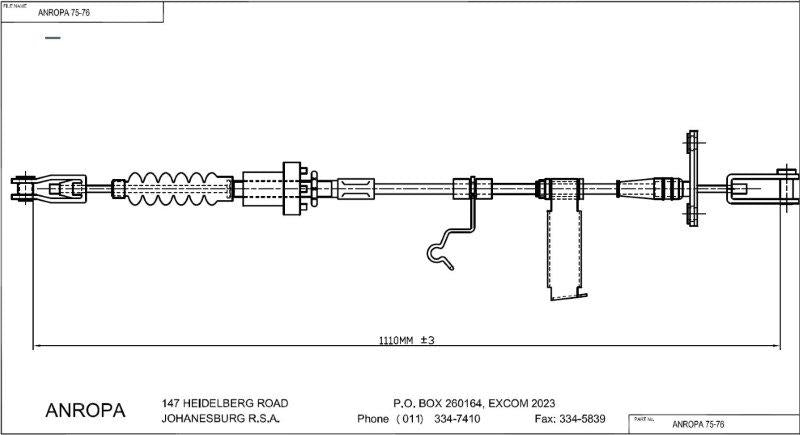 Clutch Cable Kia Picanto 1.1 G4HG