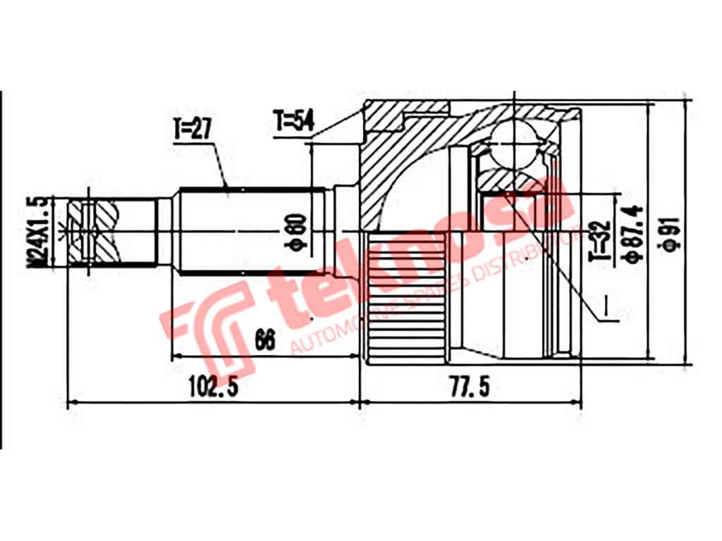 Ch5925A Outer Cv Joint Jeep Cherokee 2.5Crd Xj 4.0 Erh Grand Cher