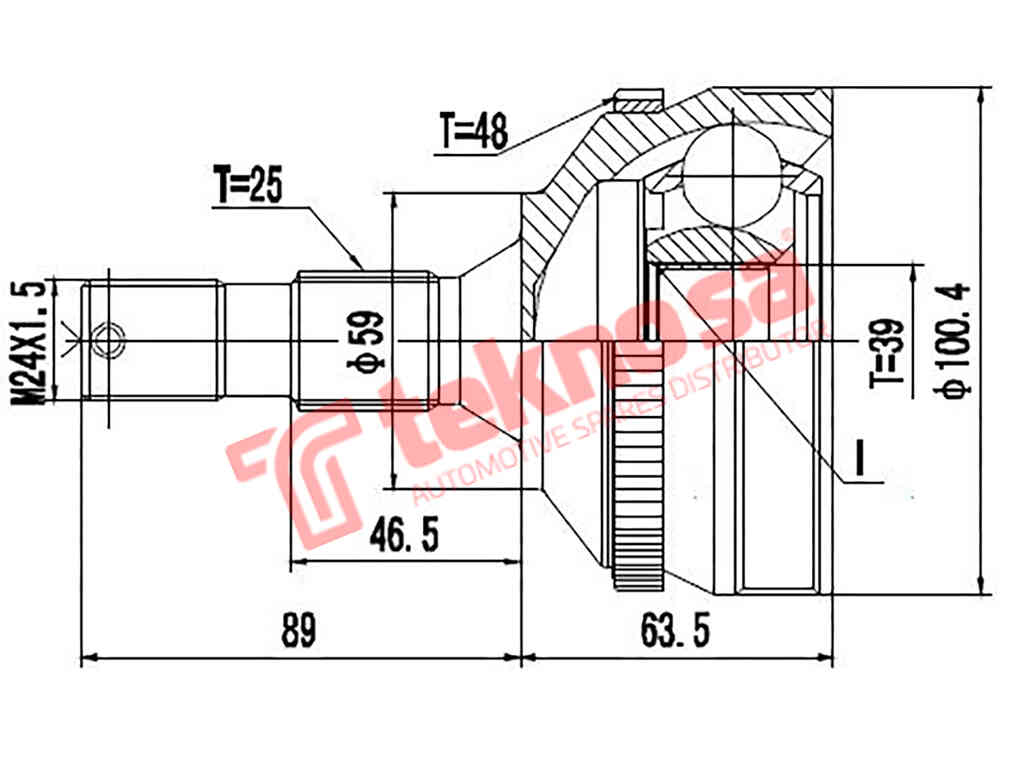 Ct5737A2 Outer Cv Joint Peugeot 406 2.0Hdi 2.2St 4.0 Coupe 1998-