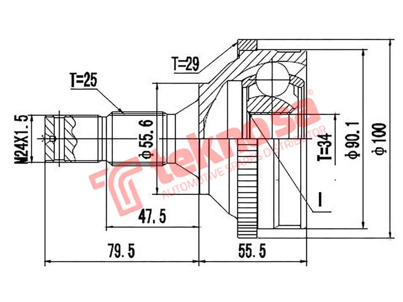 Outer Cv Joint Peugeot 406 2.0 1995-2000 Ct5921A