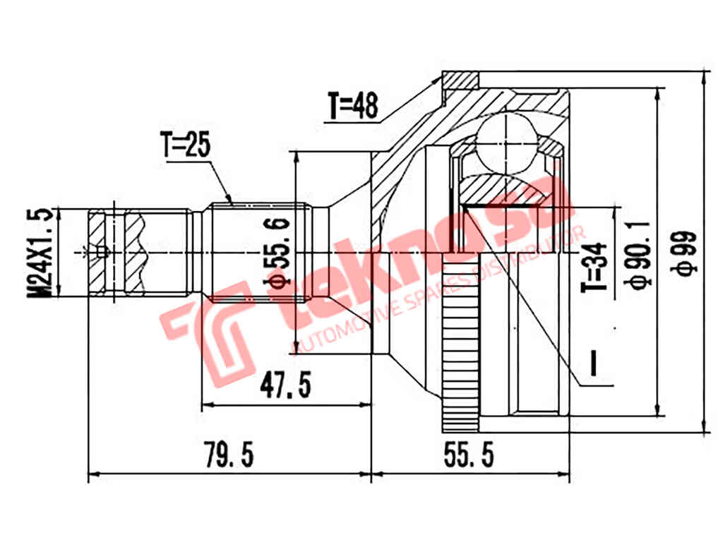 Ct5921A2 Outer Cv Joint Peugeot 2.6 2.0Gti Gti 180 2.0Hdi 206Cc 2