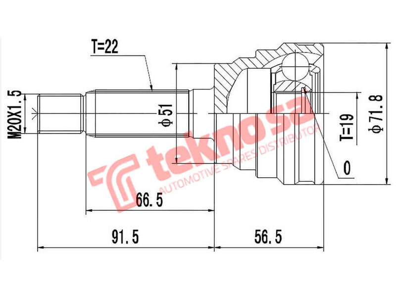 Cy7024 Outer Cv Joint Chana Bennie 1,3 Chana Star 1.0 1.3 Cherry
