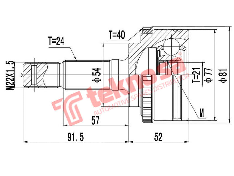 Outer Cv Joint Daihatsu Copen 1.3 2005-2013 Sirion 1.3 2004- Da30