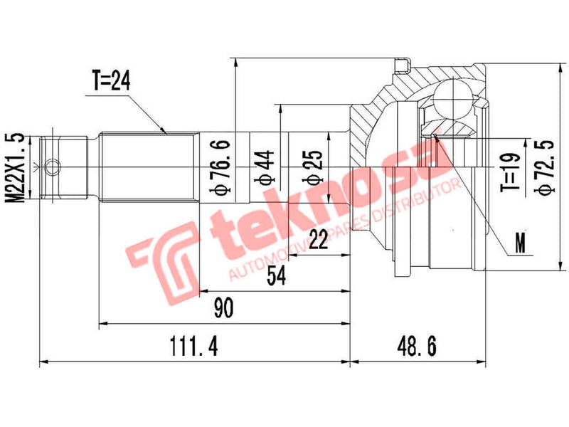 Da5932 Outer Cv Joint Daihatsu Cuore Ed-20 Ej-De Ej-V 1997-2001