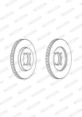 Brake Disc Vented Front Toyota Condor 4X2 (Single) Ferodo