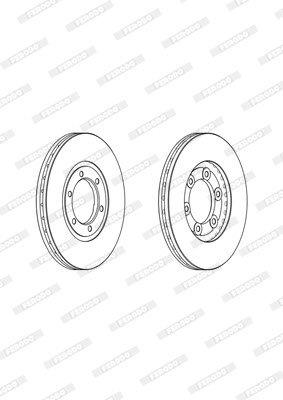 Brake Disc Vented Front Kia K2700 (Single)