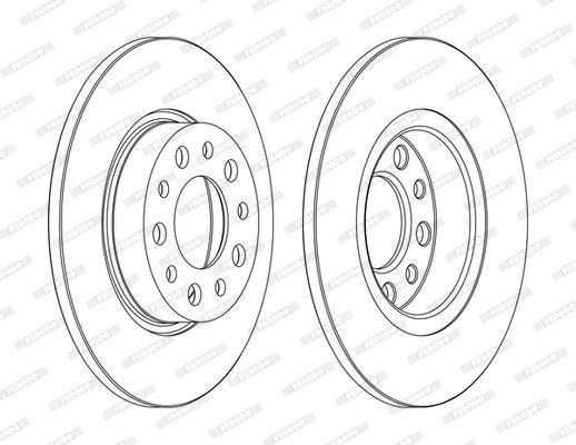 Ferodo Brake Disc (Pair) (Ddf1450C)(Pair) - Modern Auto Parts 