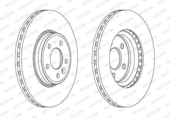 Ferodo Brake Disc (Pair) Fr (Ddf1663C) - Modern Auto Parts 