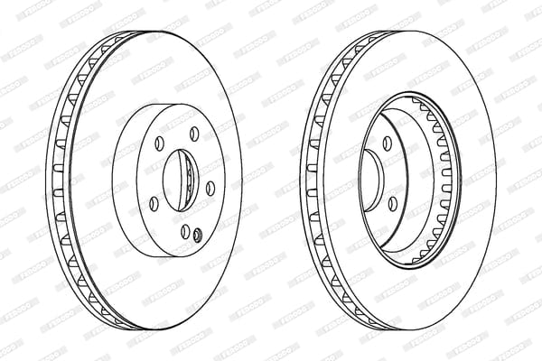 Brake Disc Vented Front Mercedes C Class W204/ S2 (Single) Ferodo