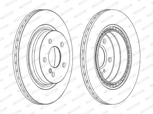 Brake Disc (Pair) M-Benz C/E-Class - Rear (Set)