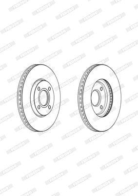 Brake Disc Vented Front Ford Ecosport (Single) Ferodo