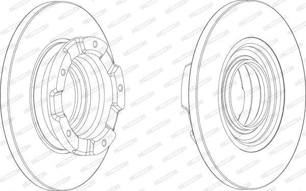 Brake Disc Solid Rear Ford Tourneo Bus 2.2 (Single)