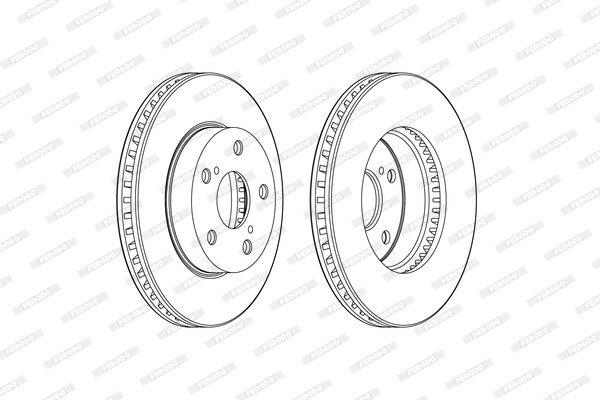 Brake Disc Vented Front Toyota Hilux 2016-On (Single)