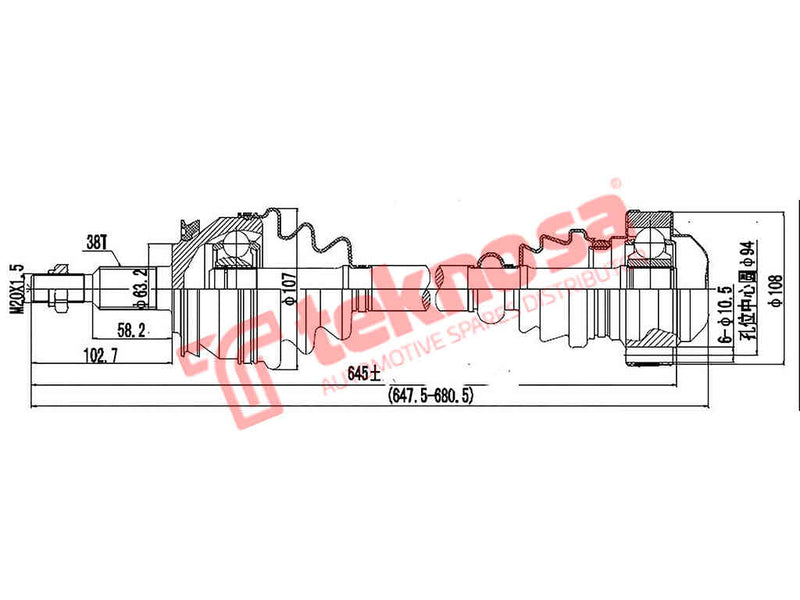 Transporter T5 1.9 D/Shaft L/H Vw Kombi T5 Caravelle T5 Transport