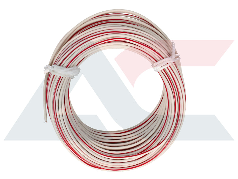 Electric Cable 1.00mm White/Red (30M)