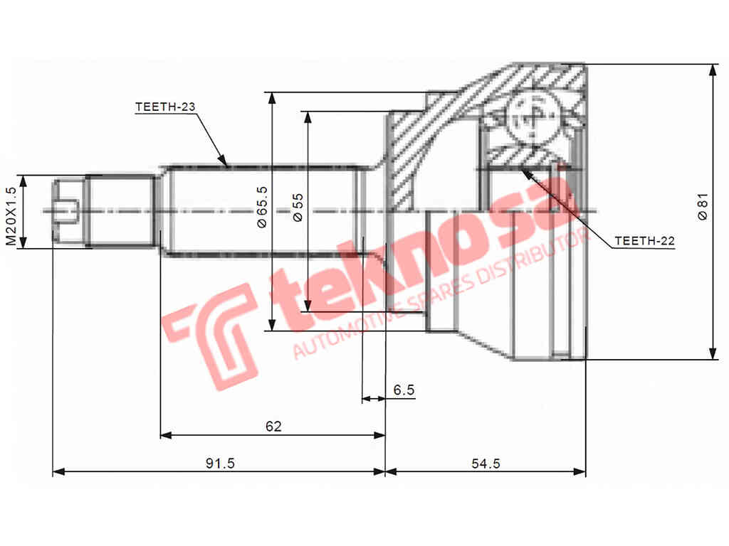 Fd5913 Outer Cv Joint Ford Escort 1.3L,Gl1.6 Xr3 Bantam 1300,1400