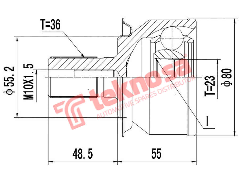 Fdn051 Outer Cv Joint Ford Focus 2 1.6Si 1.8I 2.0 2.0Tdci