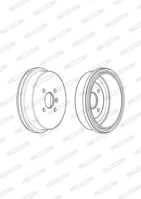 Remtrommel Agter Opel Corsa 1.3/ 1.4, 1.7Cdti Enkel (Ferodo Fdr329741)