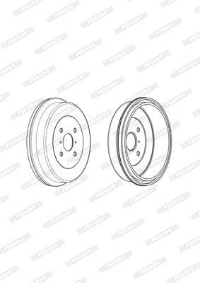 IBrake Drum Rear Toyota Condor 4X4 Single (Ferodo Fdr329745)