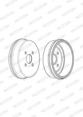 I-Brake Drum Rear Toyota Corolla/Conquest Single (Ferodo Fdr329762)