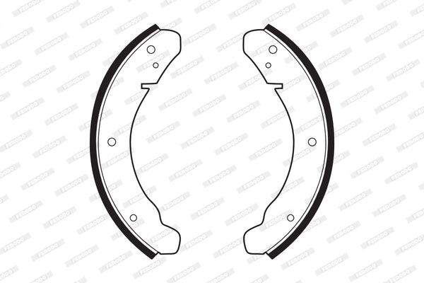 Brake Shoes Vw Beetle 1300,1500,1600 1966 Front Solidb11 Ferodo