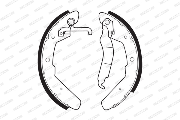 Brake Shoes Vw Kombi All 1974 2000 Front Solidb174 Ferodo