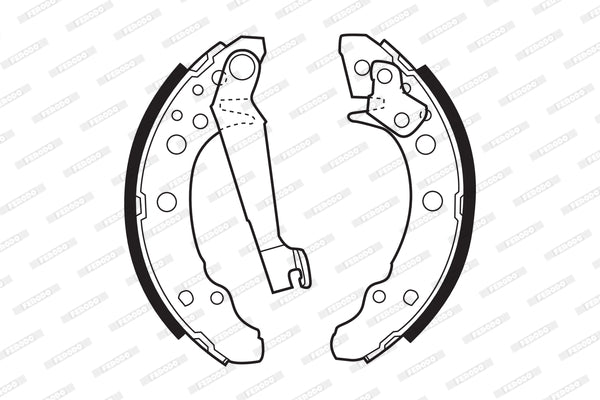 Brake Shoes Vw Fox,Golf Mk1,Citi Golf,Jetta Mk1,2,Polo Classic Front Solidb191 Ferodo