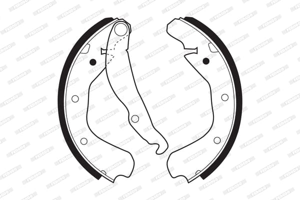 Brake Shoes Opel Ascona, Kadett, Monza (1982) Front Solidb198 Ferodo